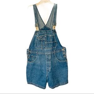 Vintage R.V.T Bib Denim Overall Jeans Shorts Sz 20